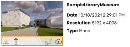 Default buttons available on exported panorama