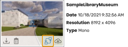 Replace uploaded panorama in the cloud button