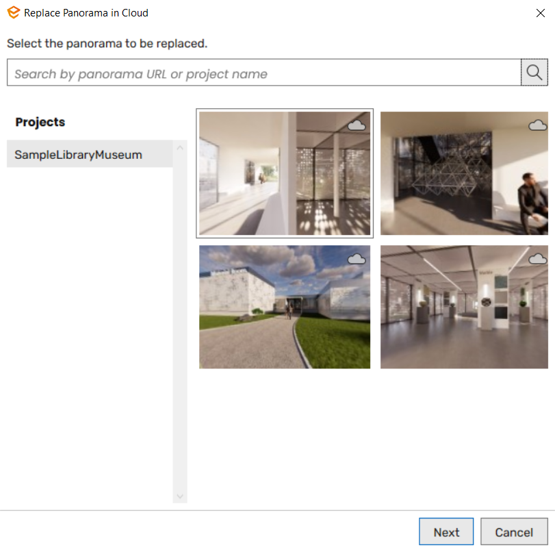 Replace Panorama dialog